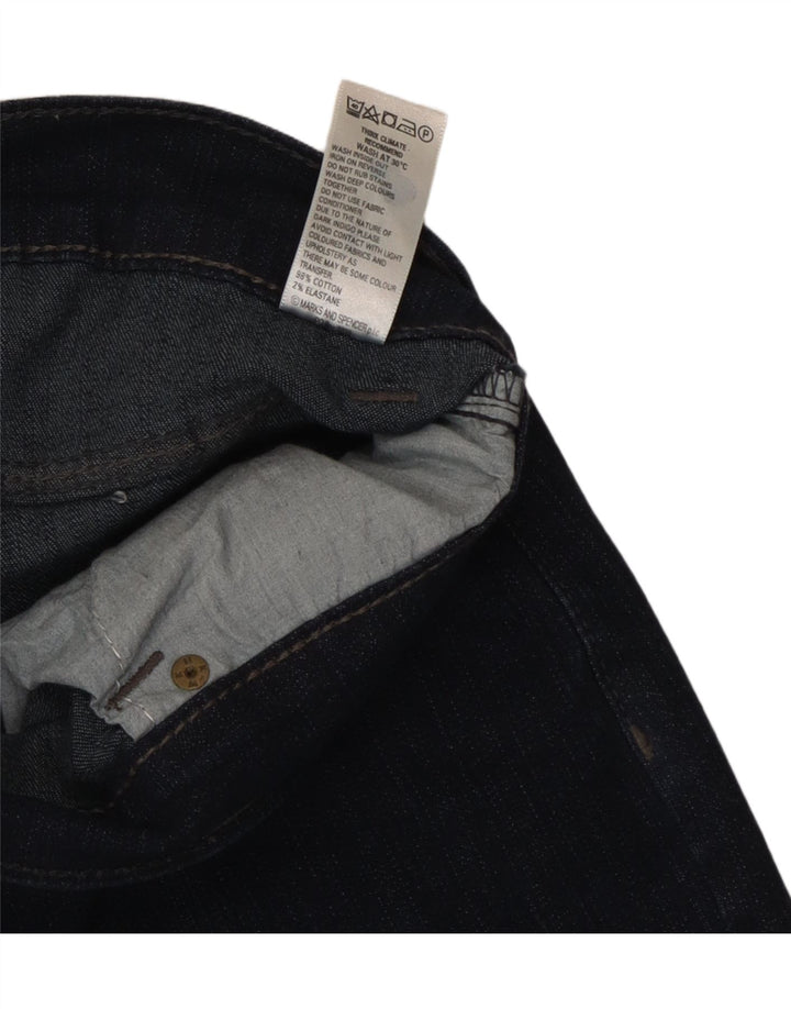 Marks & Spencer Damen kurze Bootcut-Jeans UK 10 Small W27 L28 Marineblau