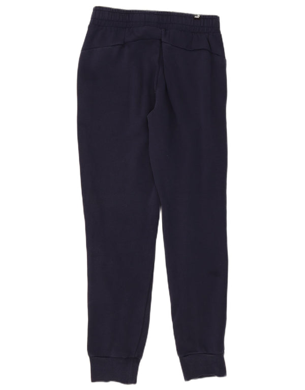 Puma Damen Trainingshose Jogger UK 8 Small Marineblau Baumwolle