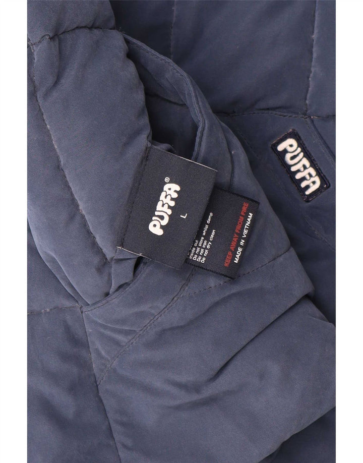 Puffa Damen Reversible wattierte Weste UK 16 Large Blau Polyester