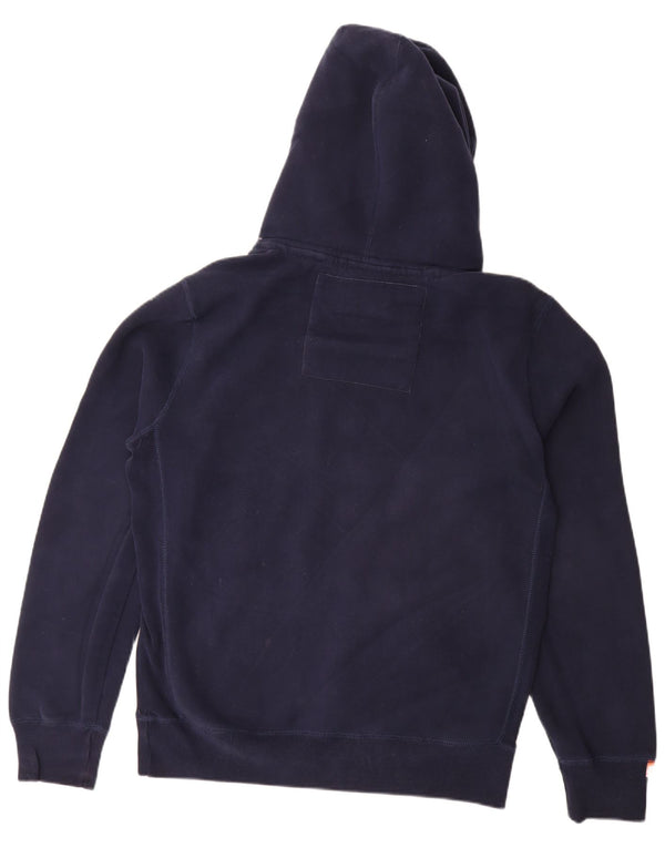 Superdry Herren Grafik-Hoodie-Pullover XL aus marineblauer Baumwolle