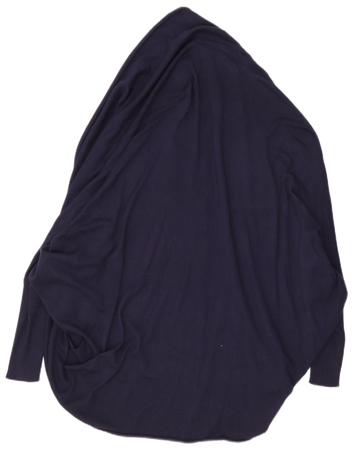 Langer, übergroßer Strickjackenpullover für Damen von Zara, Gr. 14, mittleres Marineblau