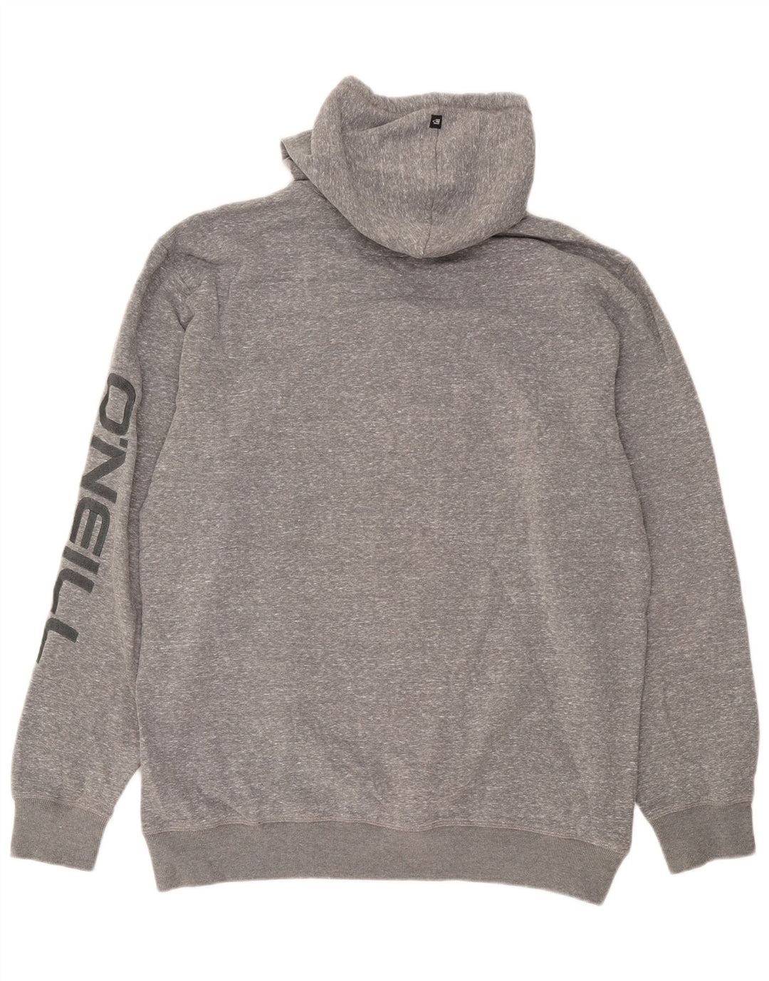 O'Neill Herren-Kapuzenpullover mit grafischem Reißverschluss, 2XL, grau geflecktes Polyester