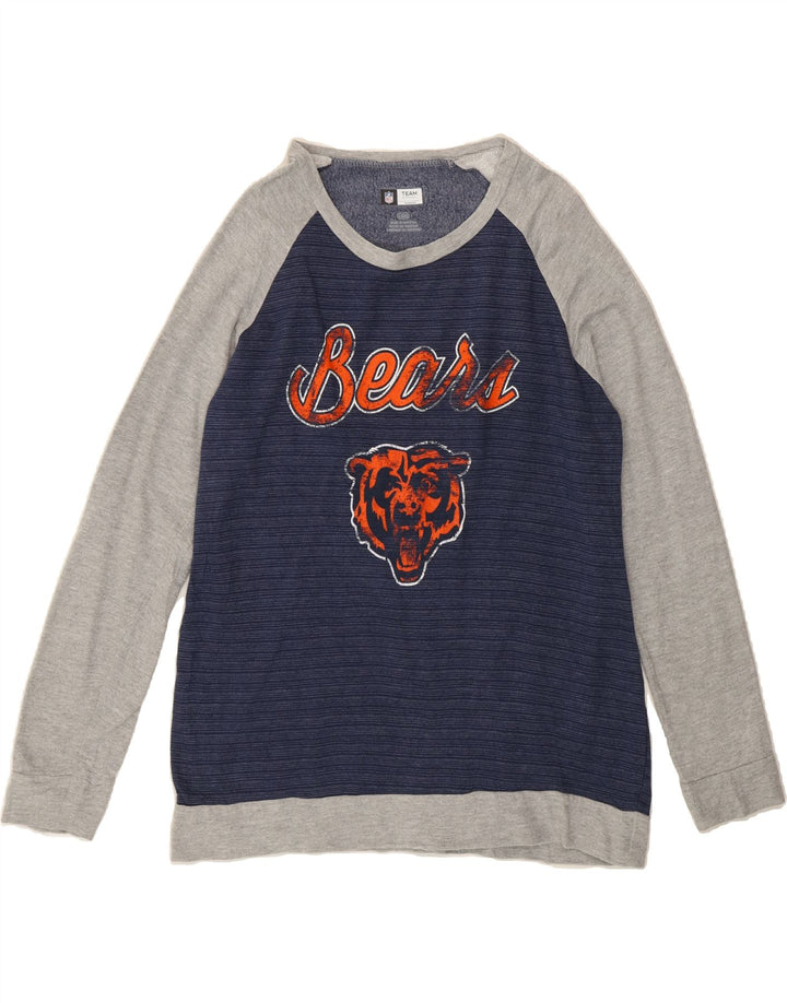 NFL TEAM APPAREL Womens Sweatshirt Jumper UK 16 Large Navy Blue Vintage NFL TEAM APPAREL and Second-Hand NFL TEAM APPAREL from Messina Hembry 