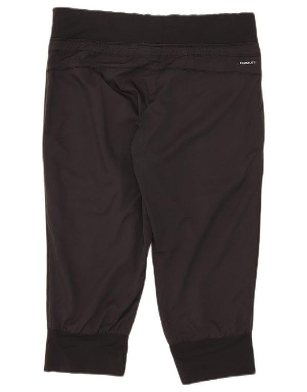 Adidas Damen Climalite Capri Trainingshose Jogger UK 10 Small Schwarz