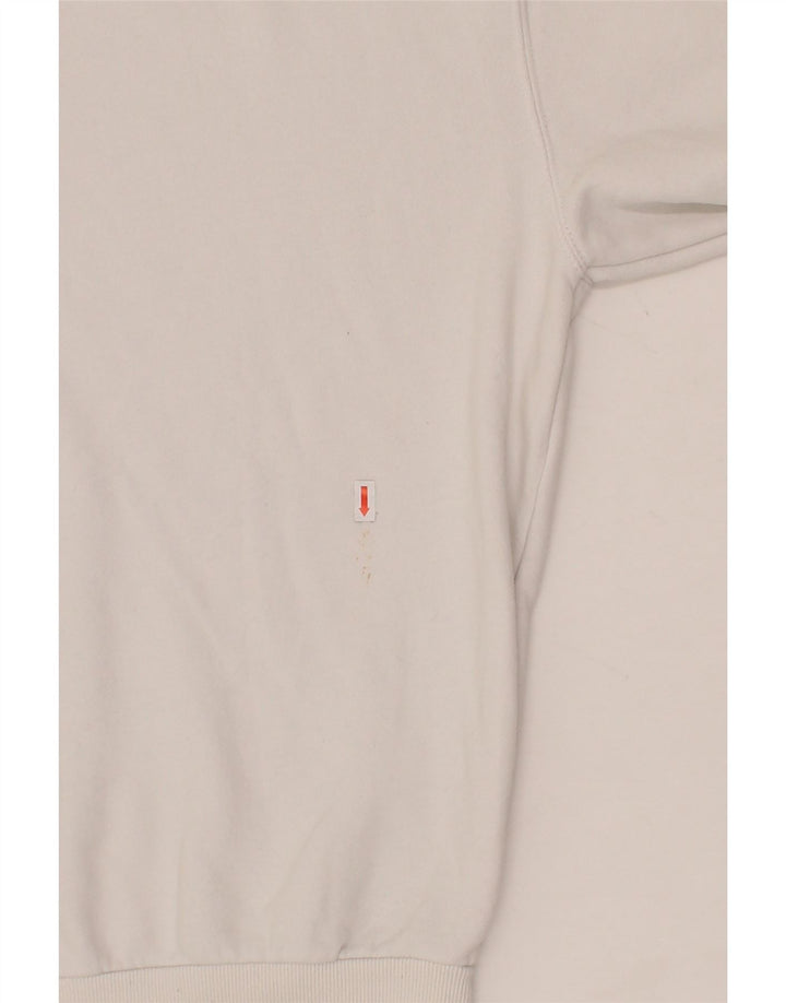 ELLESSE Womens Oversized Sweatshirt Jumper UK 8 Small White Cotton Vintage Ellesse and Second-Hand Ellesse from Messina Hembry 