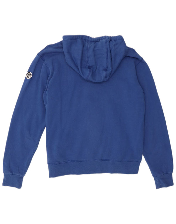North Sails Damen-Pullover mit übergroßem Reißverschluss und Kapuze, UK 6, XS, Blau, Baumwolle