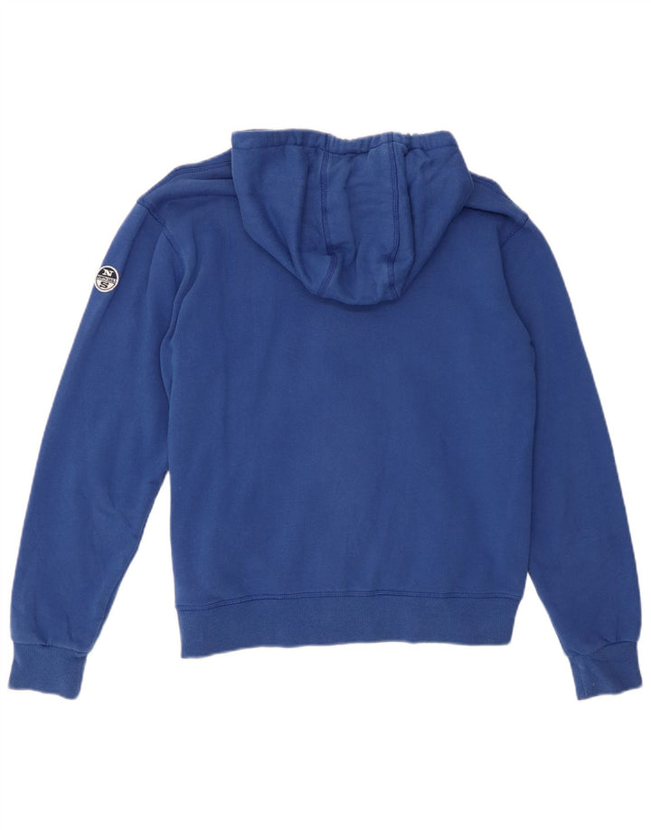 North Sails Damen-Pullover mit übergroßem Reißverschluss und Kapuze, UK 6, XS, Blau, Baumwolle