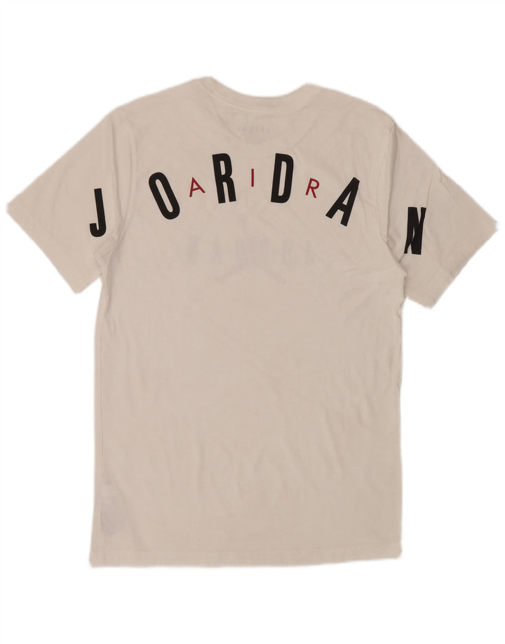 JORDAN Herren-T-Shirt mit Grafik, Größe S, weiße Baumwolle