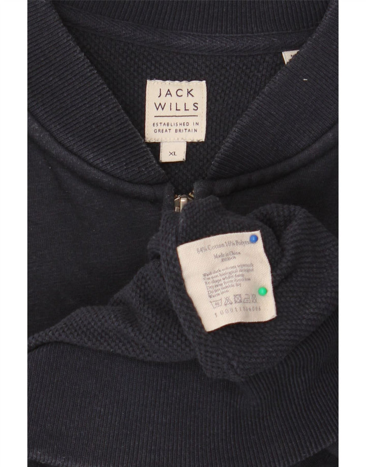 JACK WILLS Damen Strickjacke UK 18 XL Marineblau Baumwolle