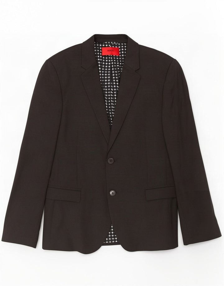 Hugo Boss Herren 2-Knopf-Blazerjacke EU 44 XS Schwarz