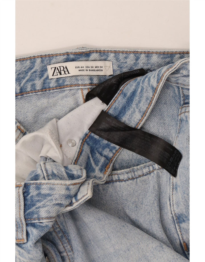 Kurze Jeans für Herren von Zara, Größe 44, Größe L, W34, L25, Blau, Baumwolle
