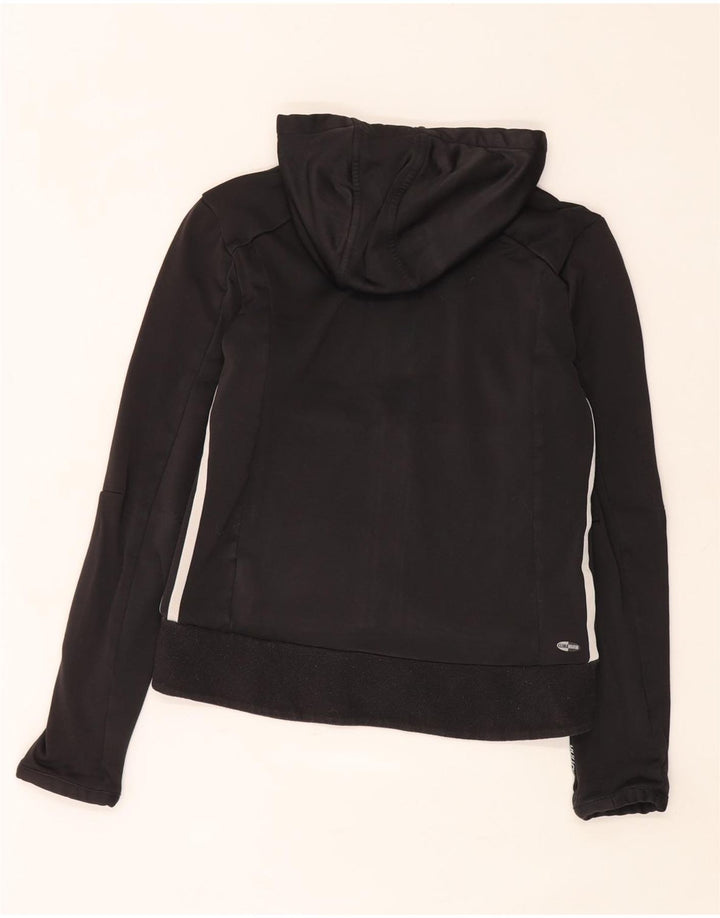 Adidas Damen Climawarm Zip Hoodie Pullover UK 12 Medium Schwarz Polyester