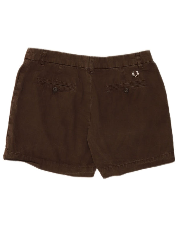 FRED PERRY Damen Chinoshorts IT 44 Medium W29 Braune Baumwolle