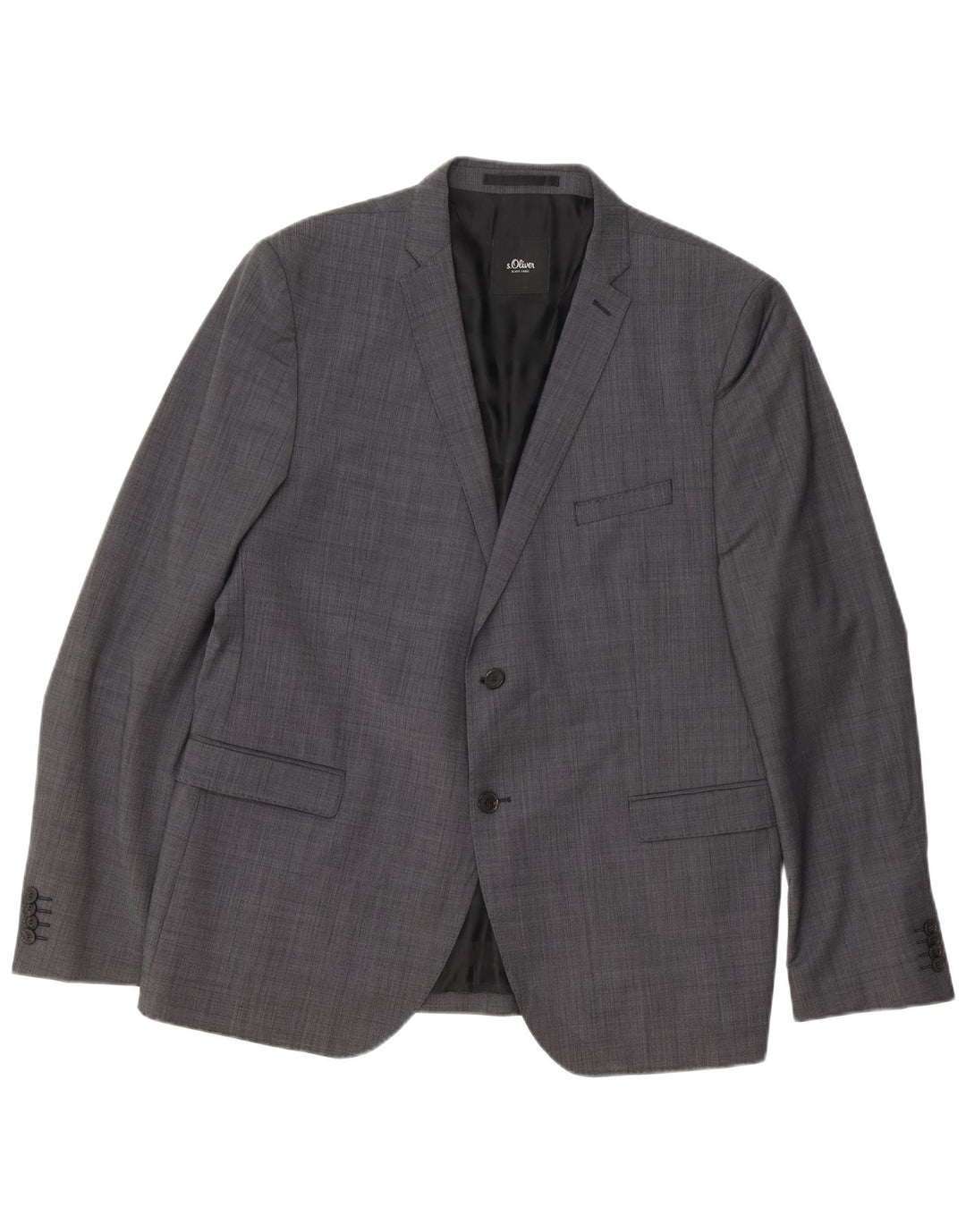S.Oliver Herren-Anzug mit 2 Knöpfen, UK 46, 3XL, W38, L32, Grau, Polyester