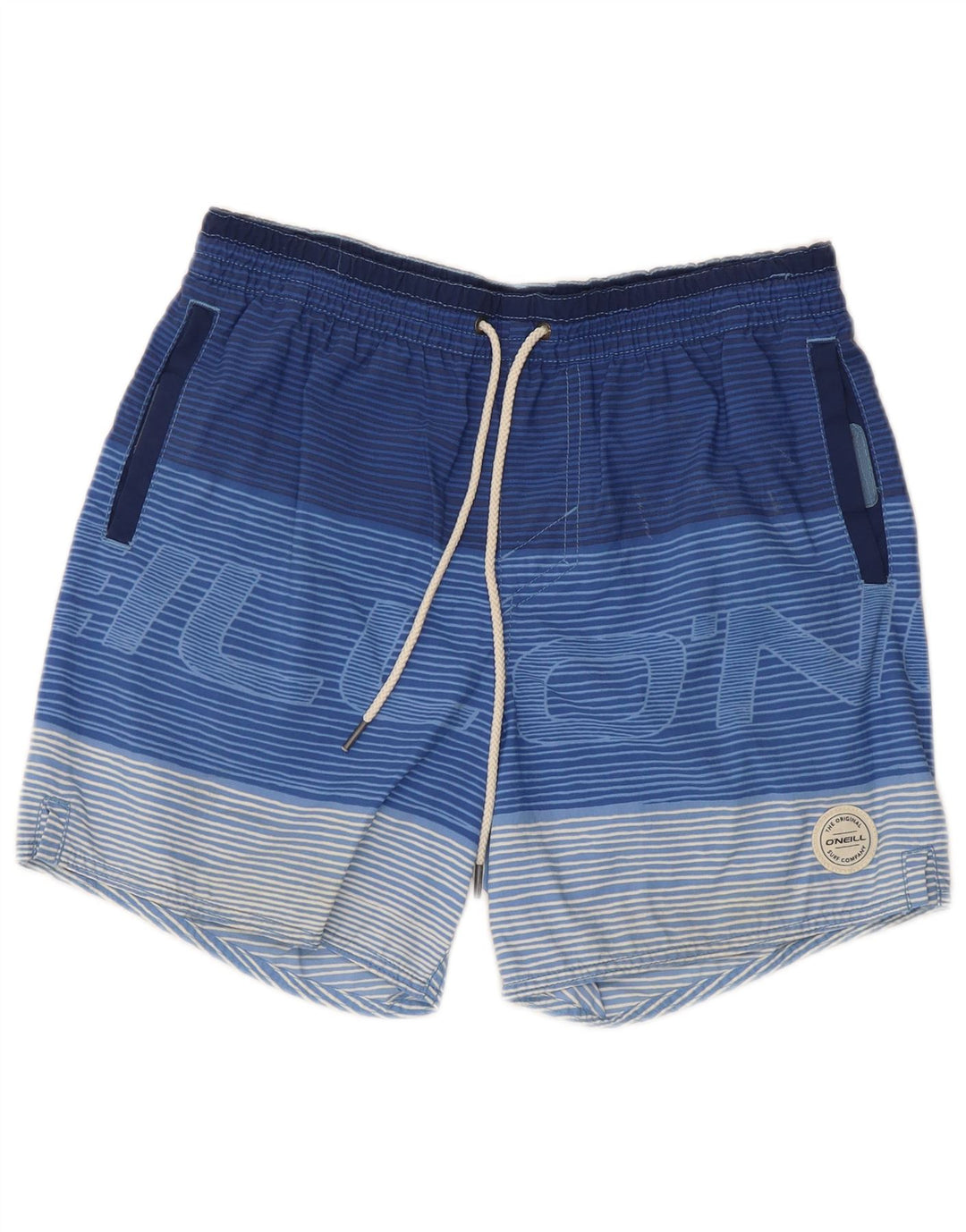 O'Neill Herren-Badeshorts mit Grafik, mittelblau gestreift