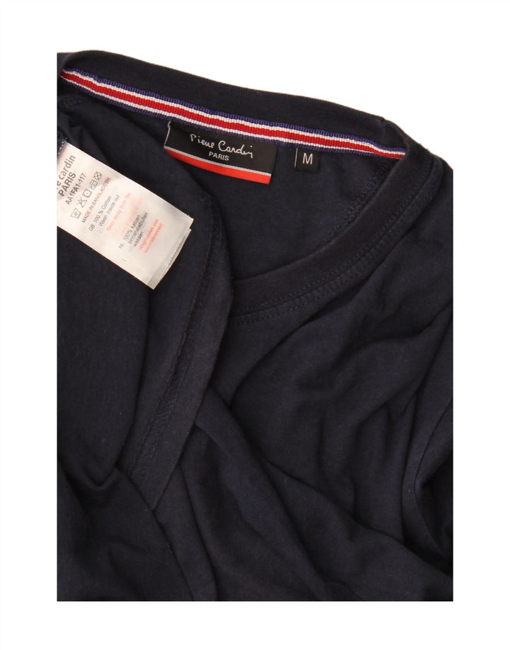 Pierre Cardin Herren-T-Shirt-Oberteil, mittelmarineblaue Baumwolle