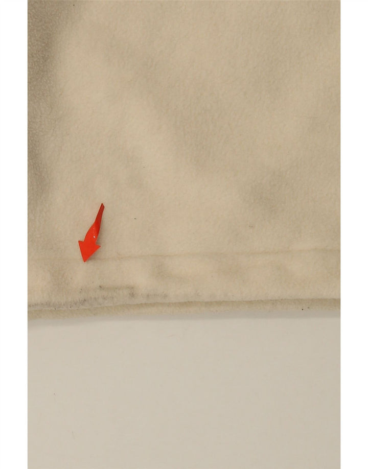 ADIDAS Damen Oversize-Fleecepullover mit grafischem Reißverschluss und Reißverschluss, UK 10, Größe S, Beige