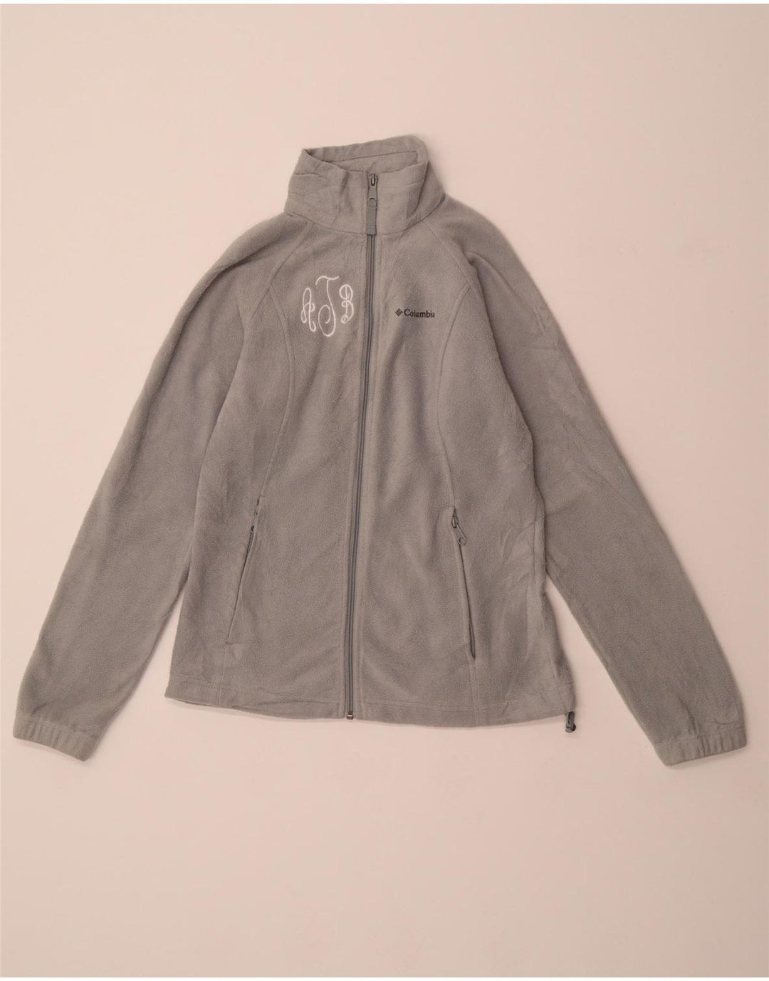 COLUMBIA Womens Fleece Jacket UK 10 Small Grey Polyester