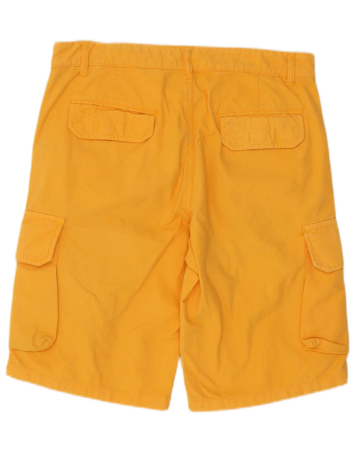 Vintage Herren Cargo Shorts IT 48 Medium W34 Gelbe Baumwolle