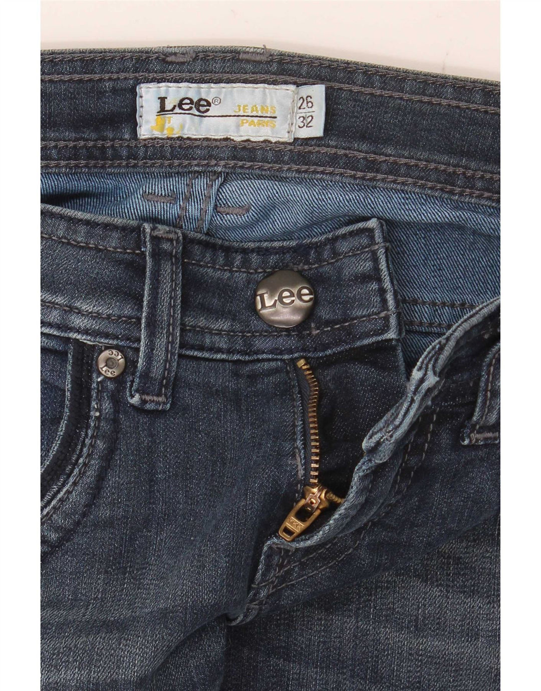 Lee Damen Bootcut-Jeans W26 L32 Blau