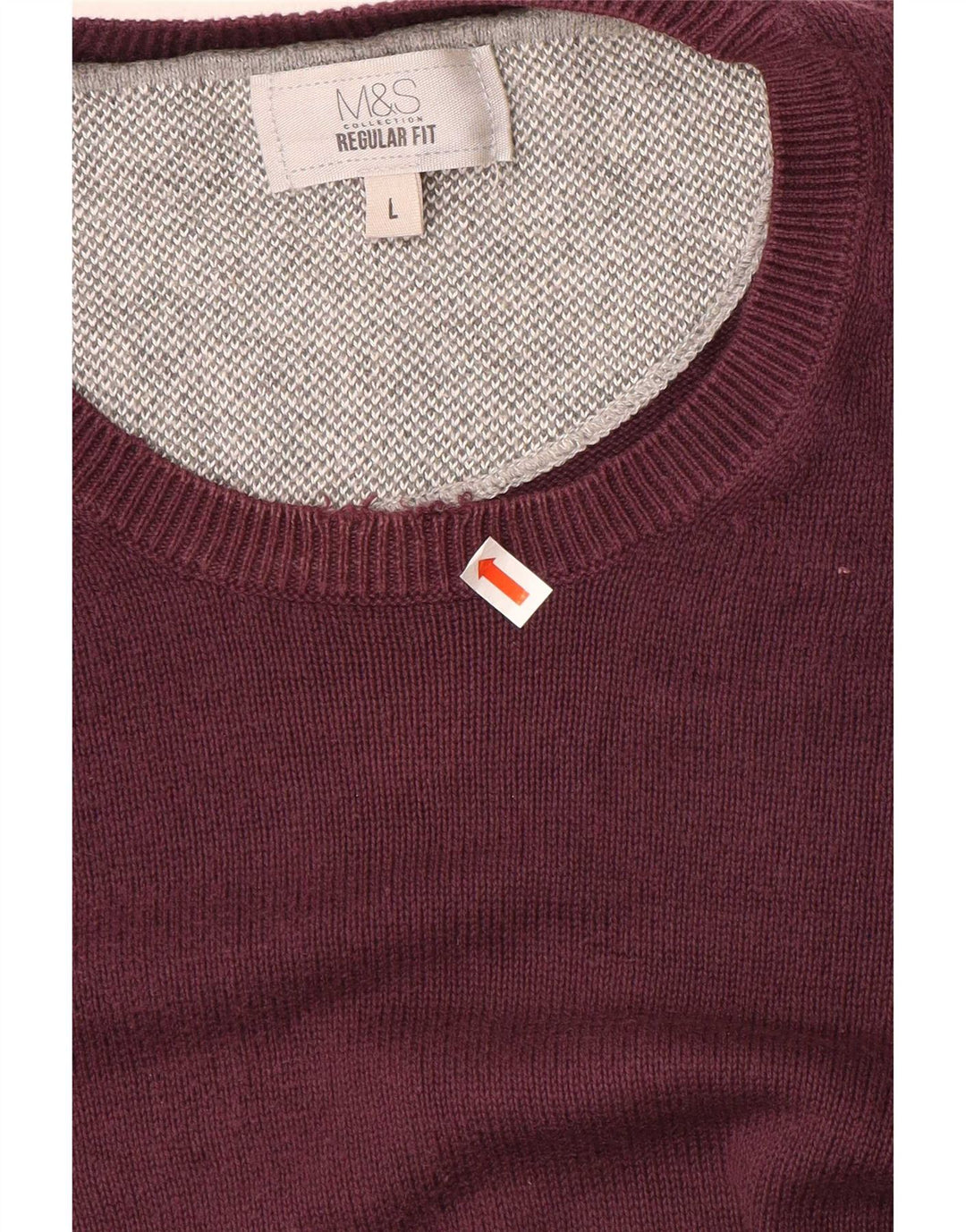 Marks & Spencer Herren-Pullover, reguläre Passform, Rundhalsausschnitt, Größe L, Lila