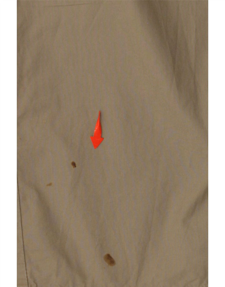 BENETTON Herren gerade Cargohose IT 52 XL W38 L34 Khaki Baumwolle