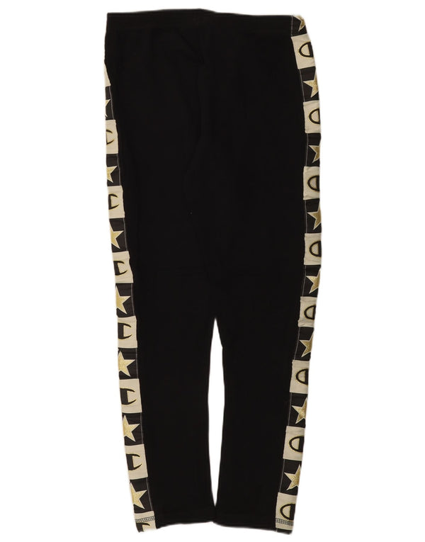 Champion Womens Graphic Leggings UK 14 Mittelschwarze Baumwolle