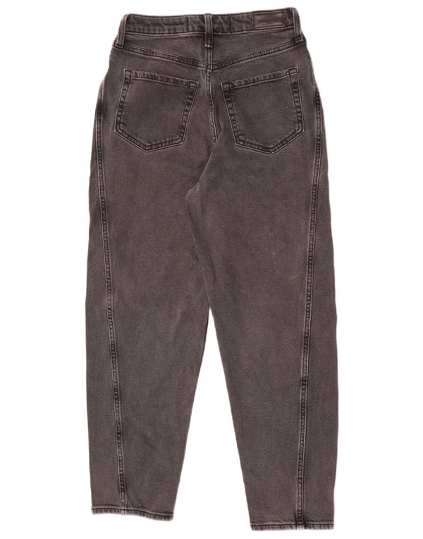 Hollister Damen Mom High Rise Tapered Jeans US 1 XS W25 L26 Schwarz