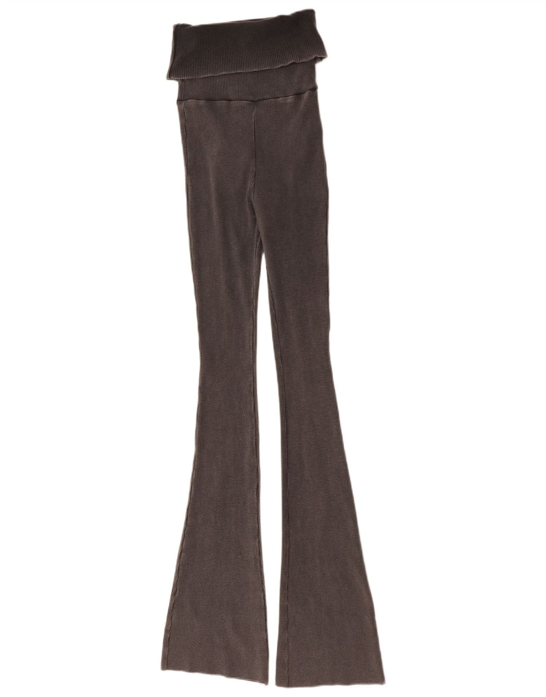 Zara Damen Flare Leggings UK 8 Small Graue Baumwolle