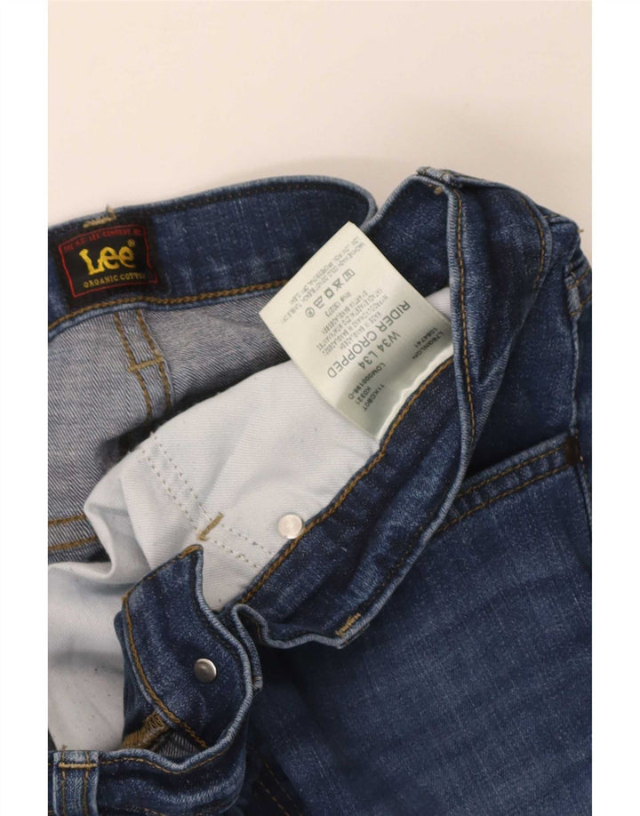 Lee Herren Rider Slim Jeans W34 L30 Blaue Baumwolle