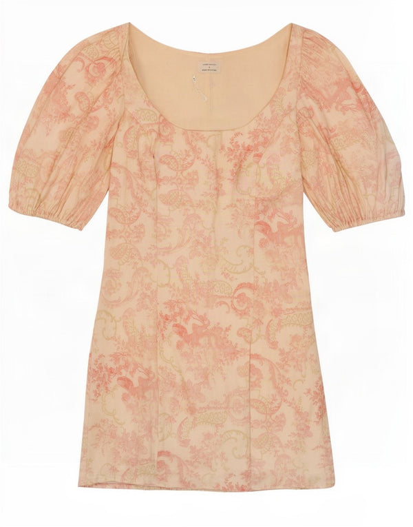 Laura Ashley Mini-Bodycon-Kleid für Damen, UK 12, mittelrosa, geblümtes Polyester