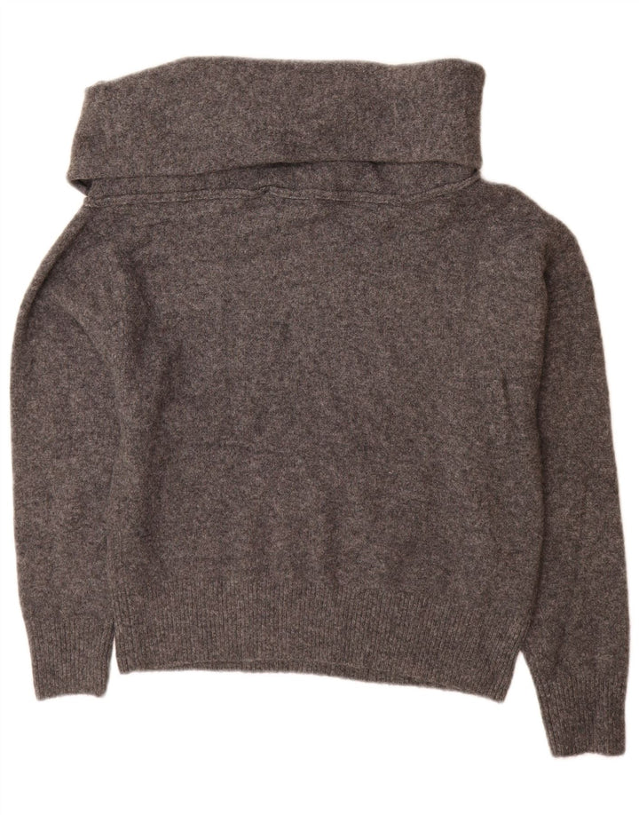 Zara Damen-Pullover mit übergroßem Schalkragen, Gr. 10, Größe S, grau, Polyester