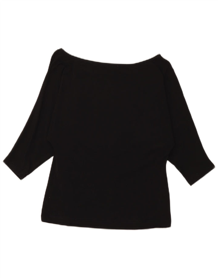 Luisa Spagnoli Damen Top 3/4 Ärmel UK 8 Small Schwarz