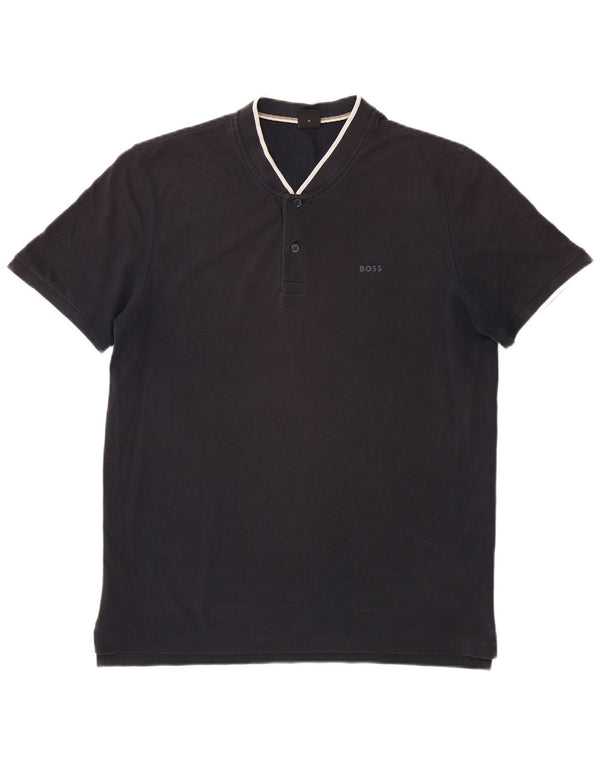 Hugo Boss Herren Poloshirt XL Schwarz gestreift