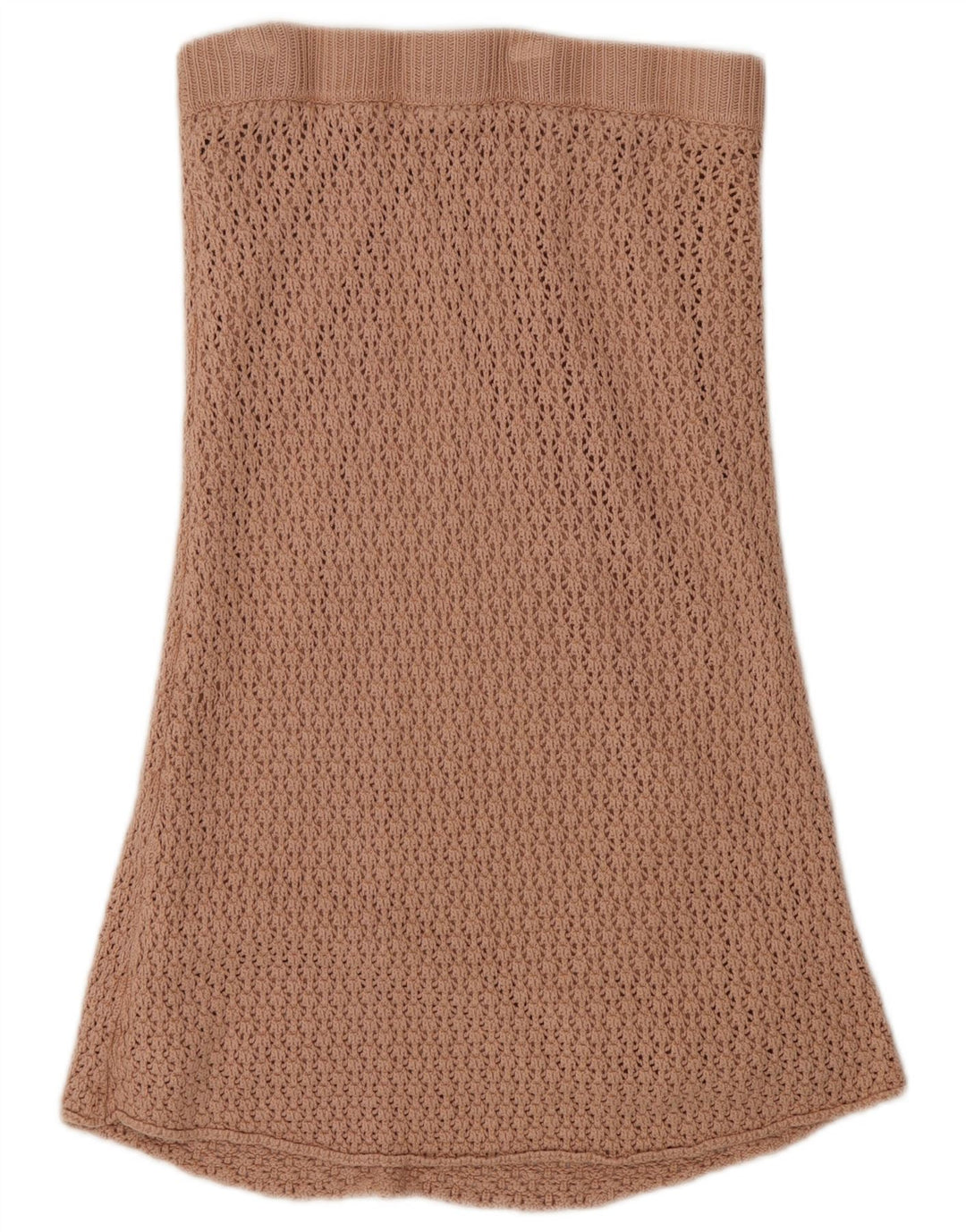 Zara Damen Häkel A-Linien-Rock Small W26 Beige Polyester