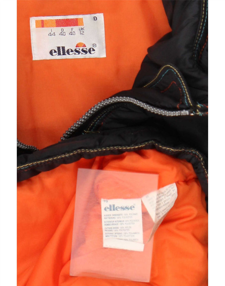 Ellesse Damen-Skijacke mit Kapuze, UK 12, mittelgraues Polyamid
