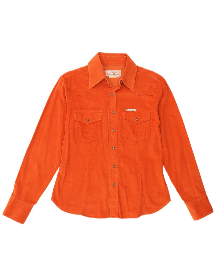 Marlboro Classics Damen Langarmshirt UK 10 Small Orange Classic