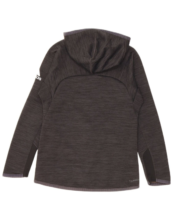Adidas Jungen Climaheat Zip Hoodie Pullover 11–12 Jahre grau geflecktes Polyester