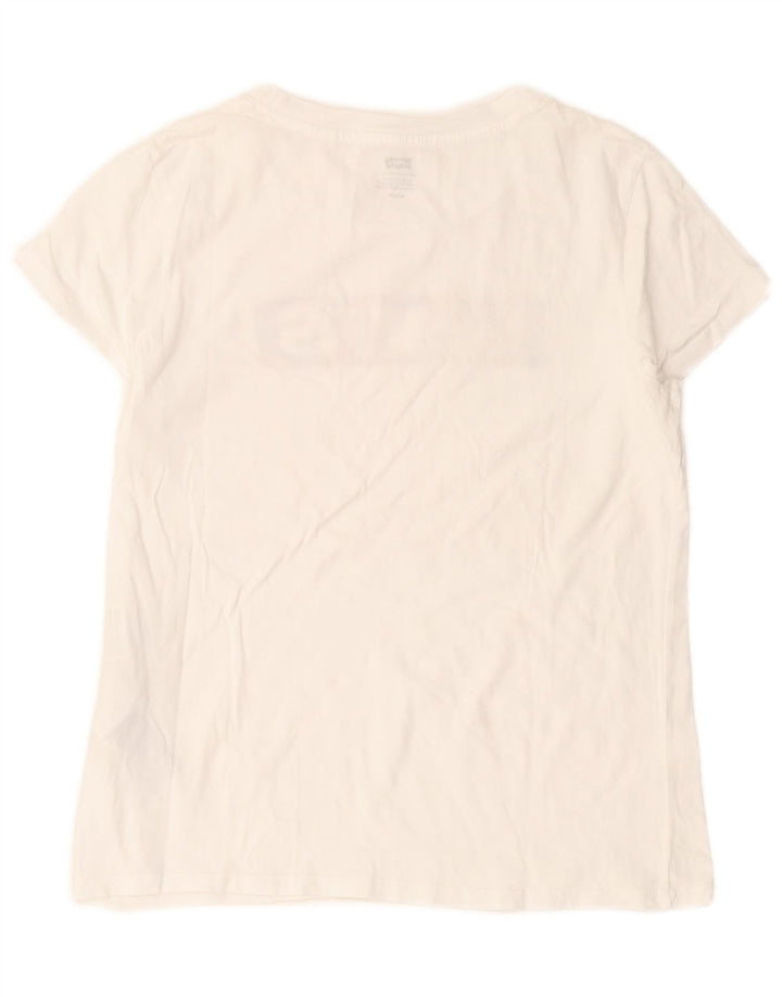 Levi's Damen-T-Shirt mit Grafik, UK 12, mittelweiße Baumwolle