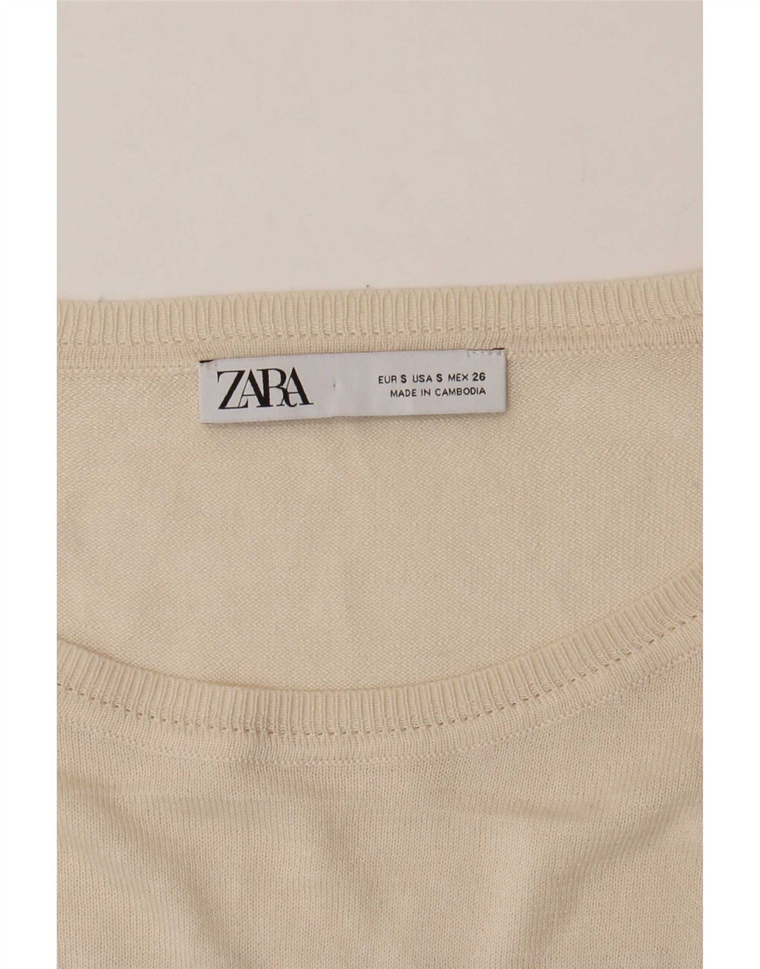 Zara Damen Bolero Top UK 10 Small Off White gestreift