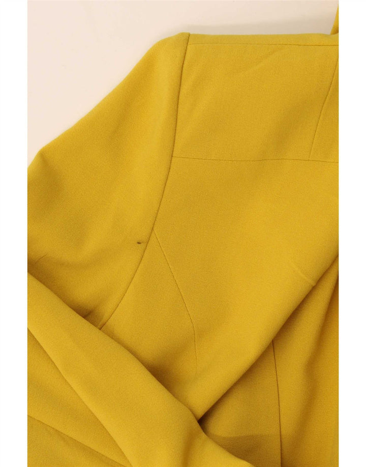 Marks & Spencer Offene Damen-Blazerjacke UK 12 Mittelgelbes Polyester
