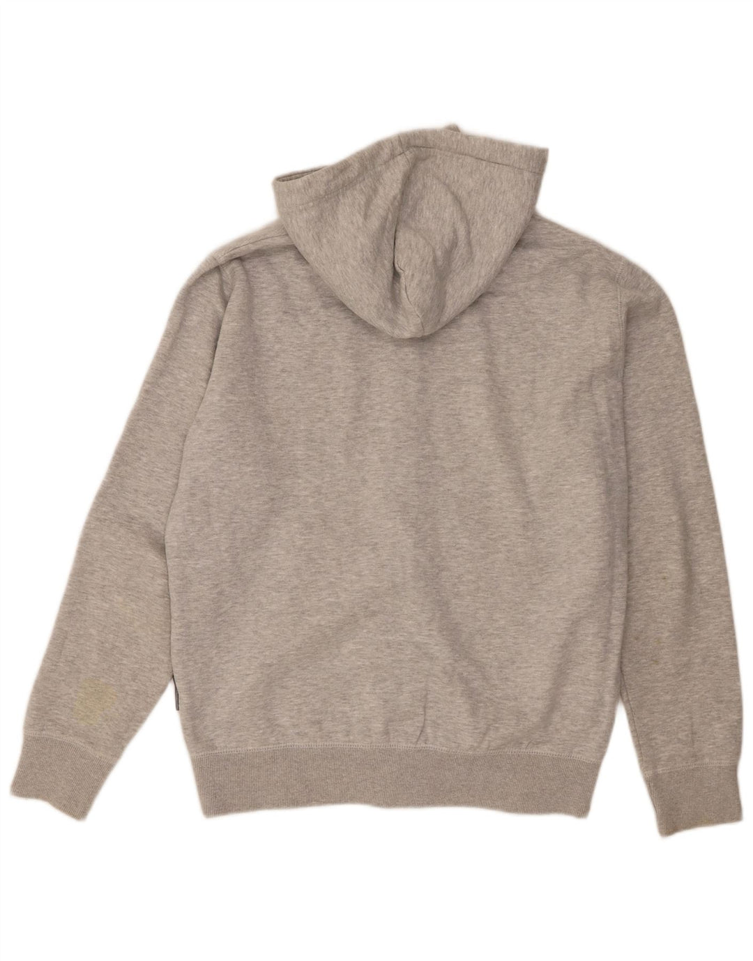 French Connection Herren-Kapuzenpullover mit Grafik, reguläre Passform und Reißverschluss, Größe L, Grau