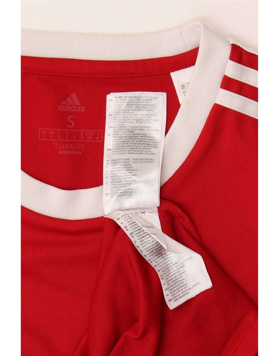 Adidas Herren Climalite T-Shirt Top Small Rot Polyester