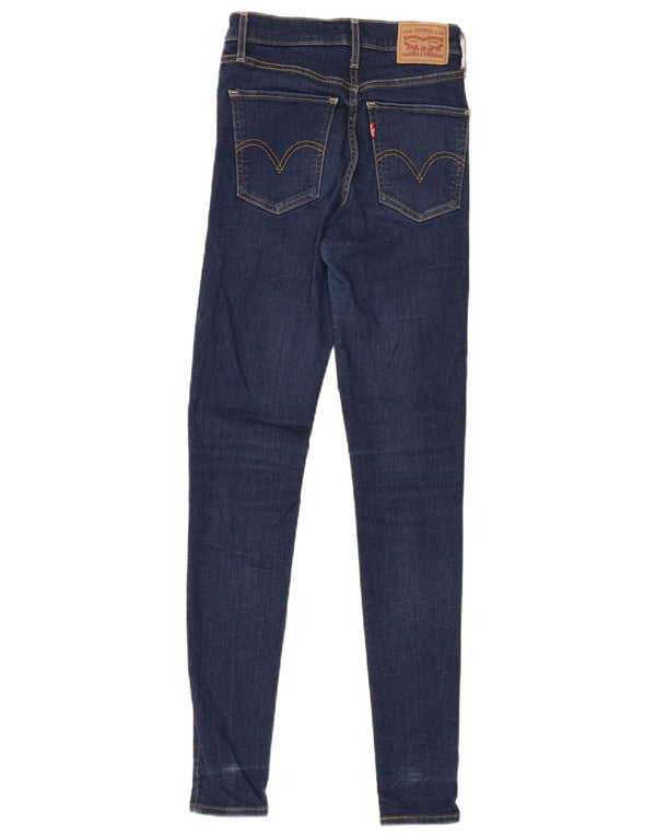 Levi's Damen Mile High Super Skinny Jeans W27 L32 Marineblau Baumwolle