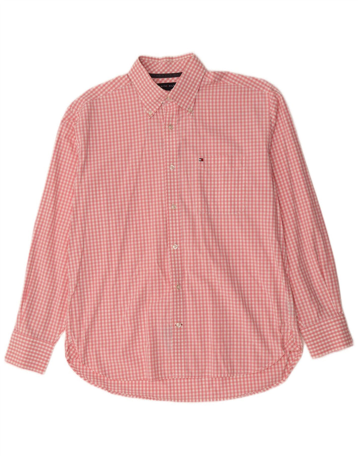 TOMMY HILFIGER Herrenhemd Mittelrosa Gingham-Baumwolle