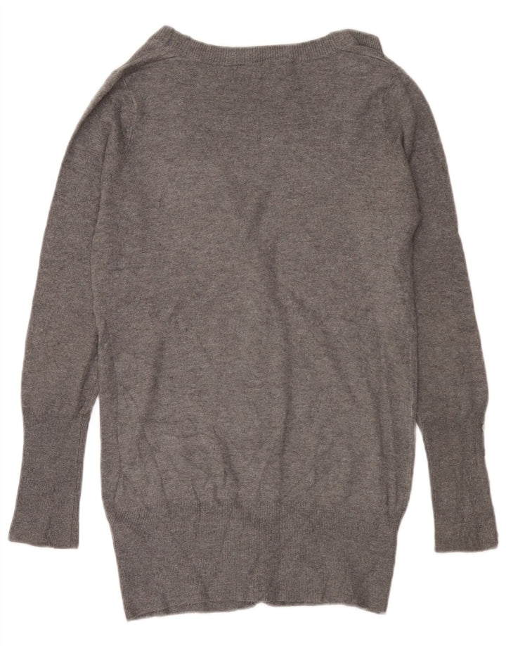Zara Damen-Cardigan-Pullover UK 12 Mittelgrauer Rayon