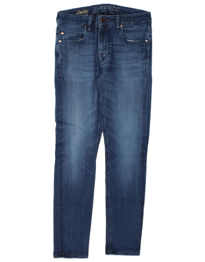 Guess Slim-Jeans für Herren, W32, L30, blaues Lyocell