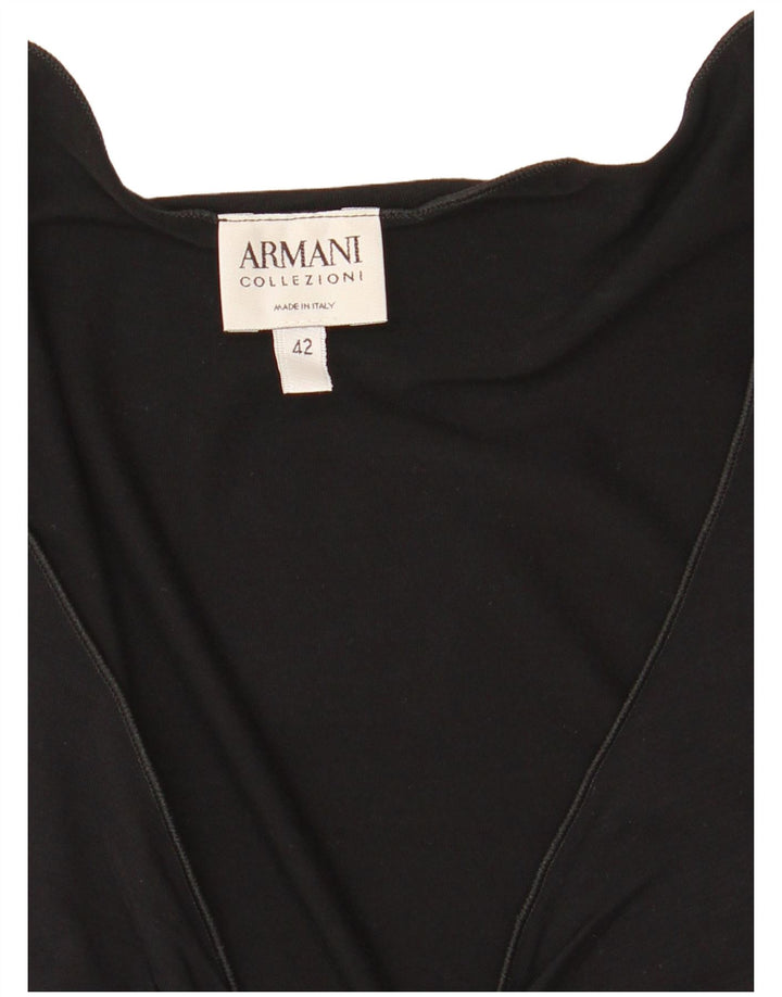 ARMANI COLLEZIONI Damen Bluse Top IT 42 Medium Schwarz