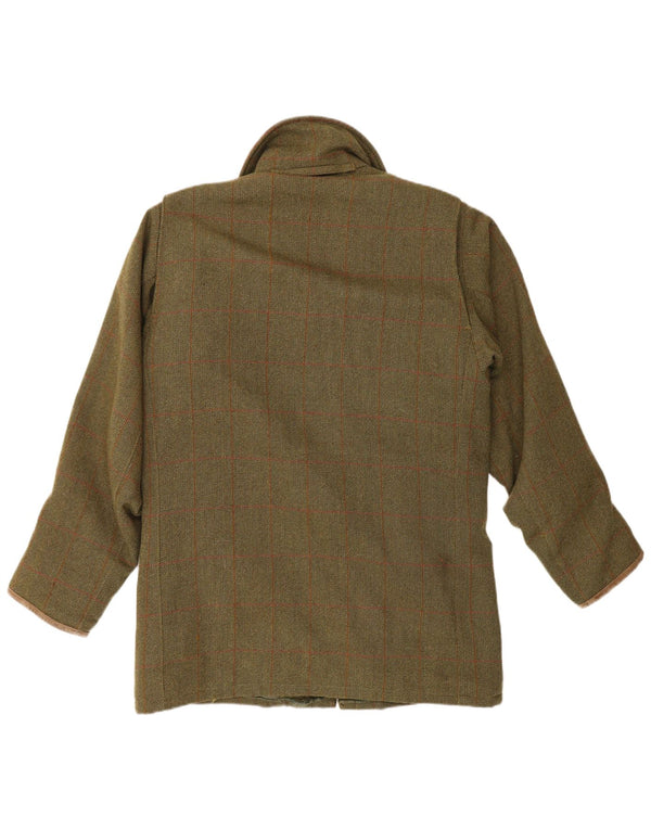Musto Herren Performance Utility Jacke UK 38 Medium Khaki Check Schurwolle