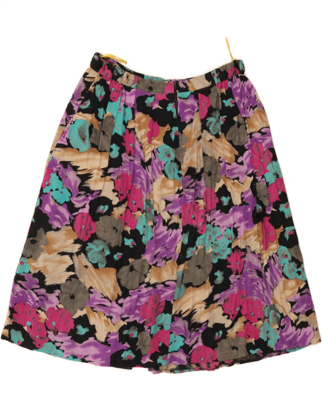 VINTAGE Womens Pleated Skirt W34 Large Multicoloured Floral Vintage Vintage and Second-Hand Vintage from Messina Hembry 
